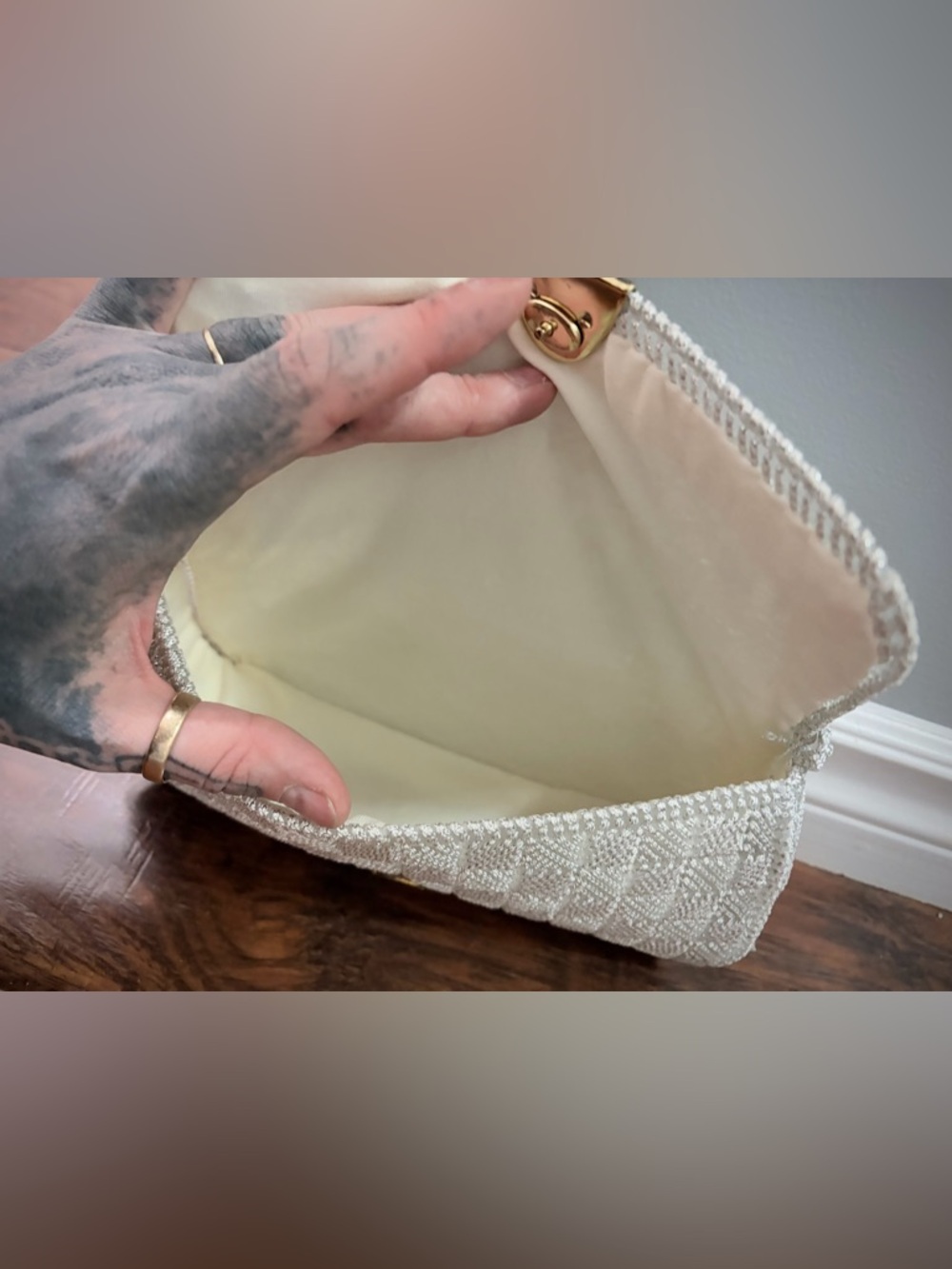 Clutch with Gold Accent - Picture 3 of 3